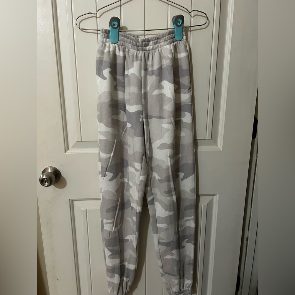 Grey camo PINK sweatpants